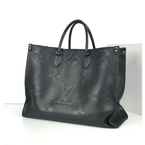 Louis Vuitton Black Monogram Empreinte Leather On The Go GM Bag - Picture 1 of 16